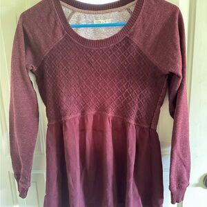 Maurices Red Ribbed Peplum Sweater